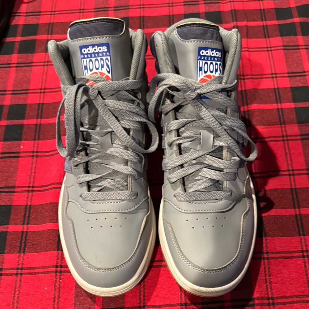 Adidas Hoops High-Top Sneakers - Gray